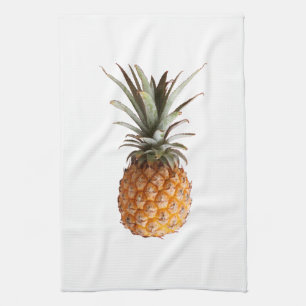 Pale Yellow Green Yummy Pineapple Pattern Tea Towel
