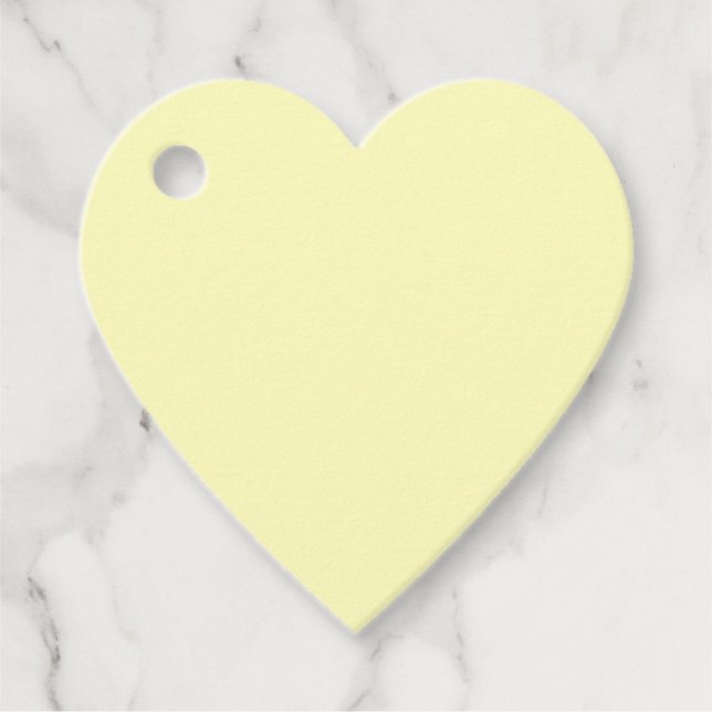 Pale Yellow Heart Favour Tags (Front)