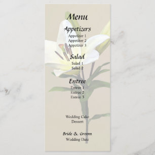 Pale Yellow Lily and Buds Menu