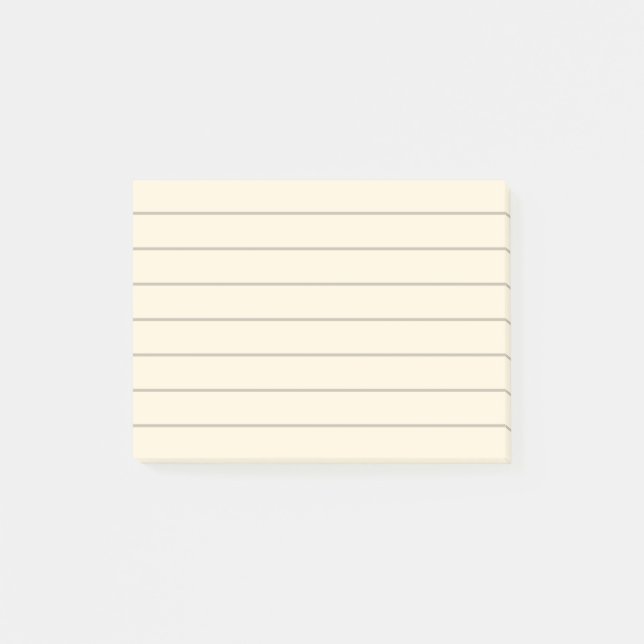 Pale yellow lined paper Post-it Notes  (Front)