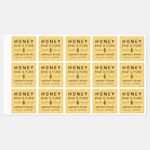 Pale Yellow Modern Bee Icon Honey Apiary