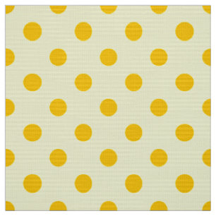 Pale Yellow On Yellow Polka Dots Pattern Design Fabric