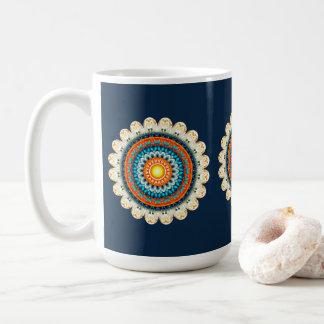 Pale Yellow Orange Mandala Mug