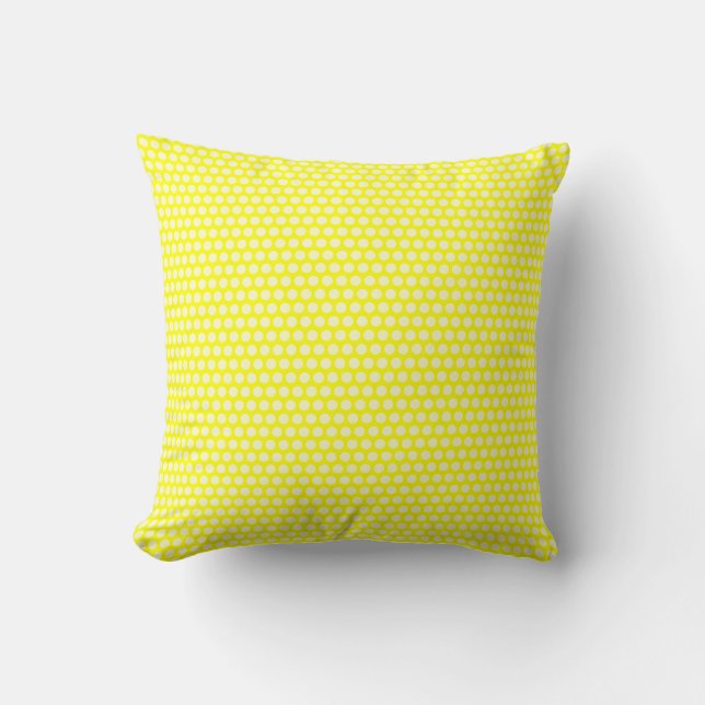 Pale Yellow Polka Dots Cushion (Front)