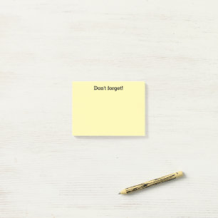 Pale yellow Post It notes Custom office supplies