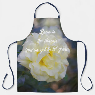Pale yellow rose apron