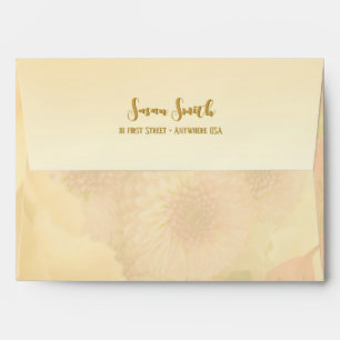 Pale Yellow Rose Invitation Envelope