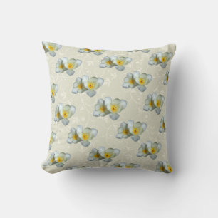 Pale Yellow Tulips After the Rain Cushion
