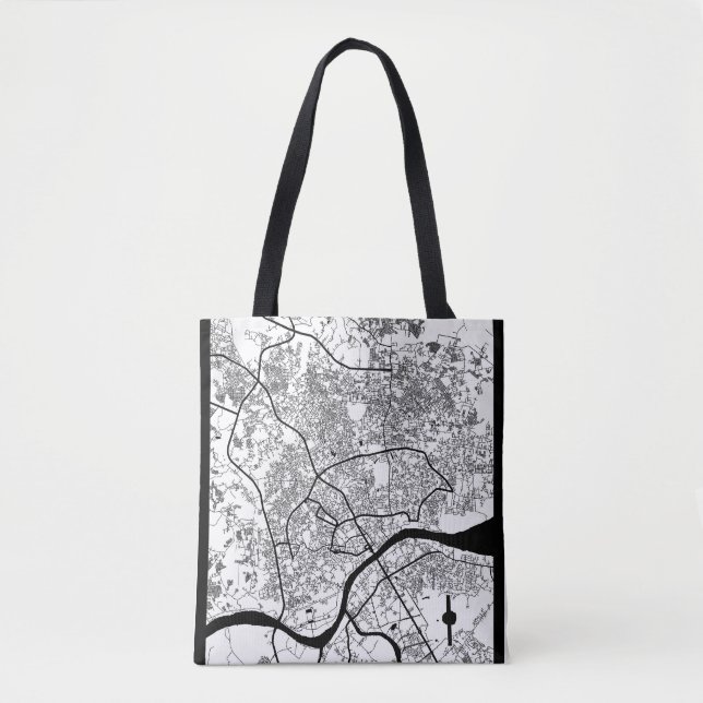 Palembang Indonesia City Map Tote Bag (Front)
