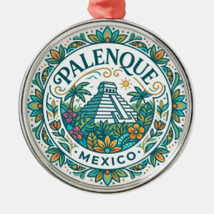 Palenque Mexico Metal Tree Decoration