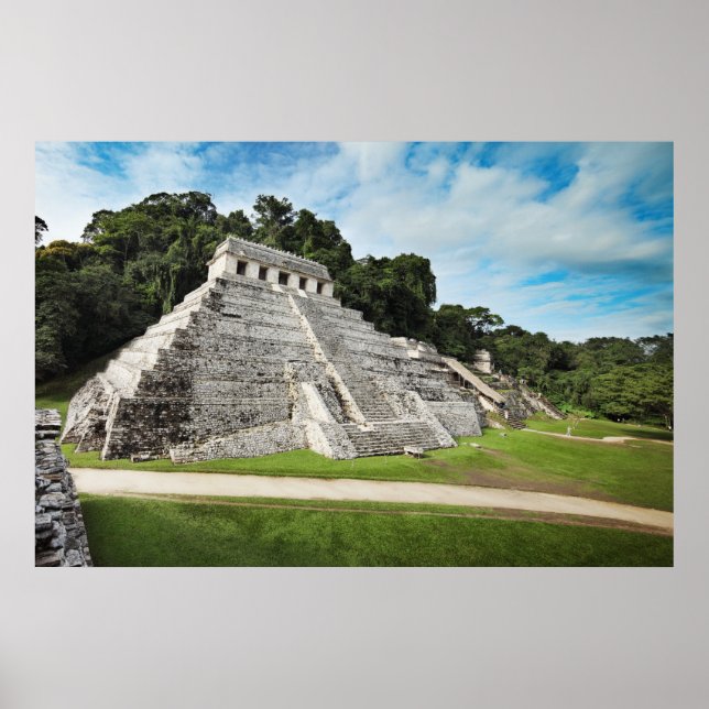 Palenque ruins - Temple of Inscriptions Poster (Front)