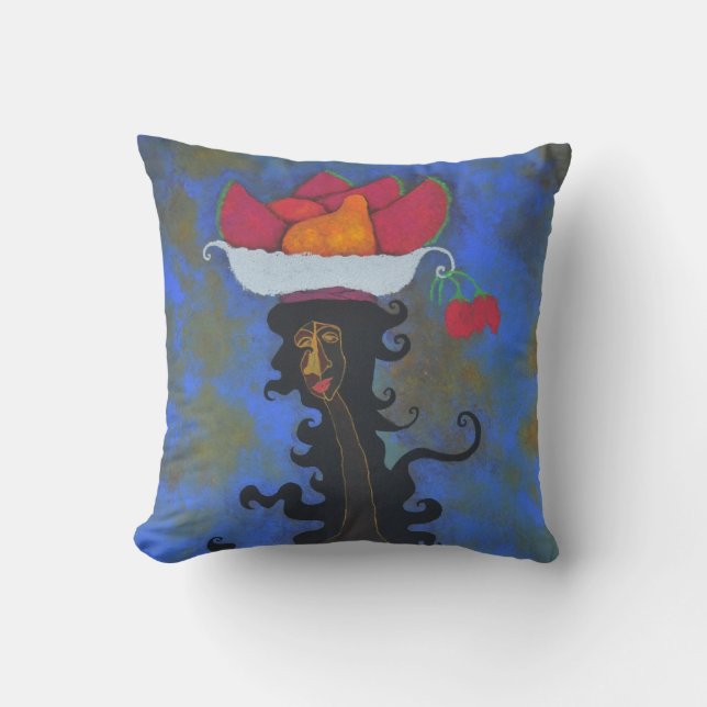 Palenquera y rosas Pillow (Front)