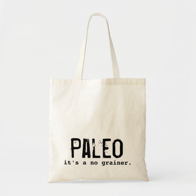 Paleo diet it's a no grainer Vintage Tote Bag (Front)