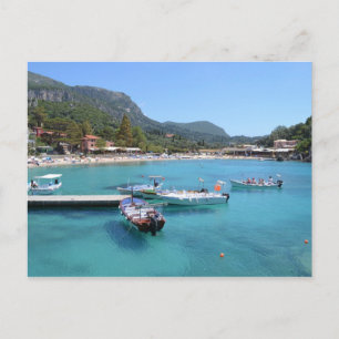 Paleokastritsa Beach, Corfu Postcard