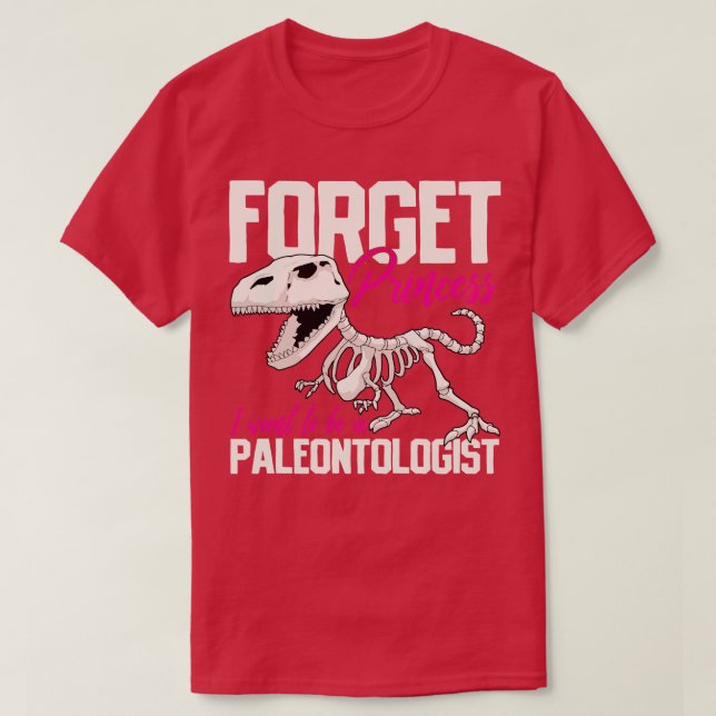 Paleontologist Dinosaur Skeleton T-Shirt (Design Front)