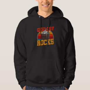 Paleontologist Rock Collecting Geologist Retro Geo Hoodie