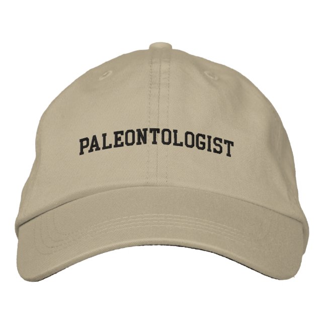 Paleontologist typography embroidered hat (Front)