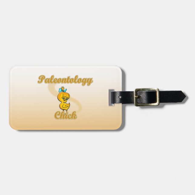 Paleontology Chick Luggage Tag (Front Horizontal)