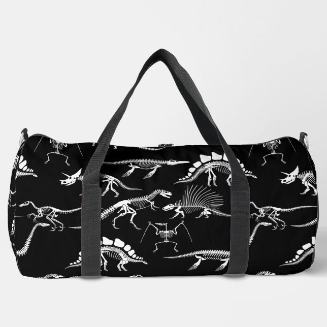 paleontology halloween dinosaur fossils duffle bag (Front)