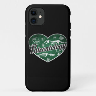 Paleontology Retro Heart Blackboard Love iPhone 11 Case