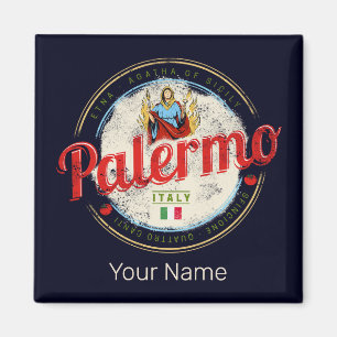 Palermo Capital Of Sicily Italy Vintage Souvenir Magnet