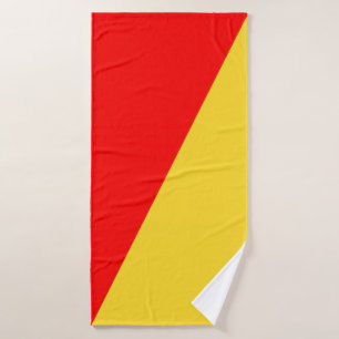 Palermo city flag italy symbol Sicily sicilia ital Bath Towel