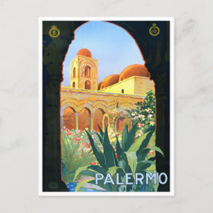Palermo Italy vintage travel Postcard