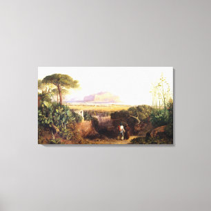 Palermo, Sicily, 1847 (oil on canvas) Canvas Print