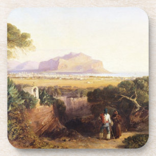 Palermo, Sicily, 1847 (oil on canvas) Coaster
