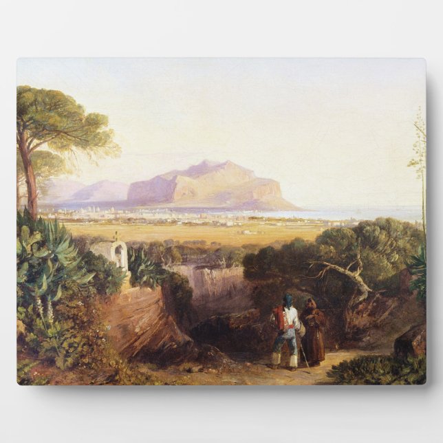 Palermo, Sicily, 1847 (oil on canvas) Plaque (Front)