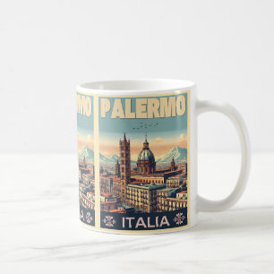 Palermo sicily italian vintage souvenir gifts coffee mug