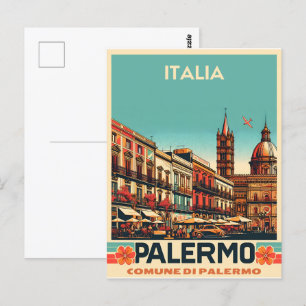 Palermo sicily italian vintage souvenir gifts postcard
