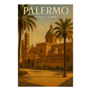 Palermo — Sicily — Italy, travel Poster