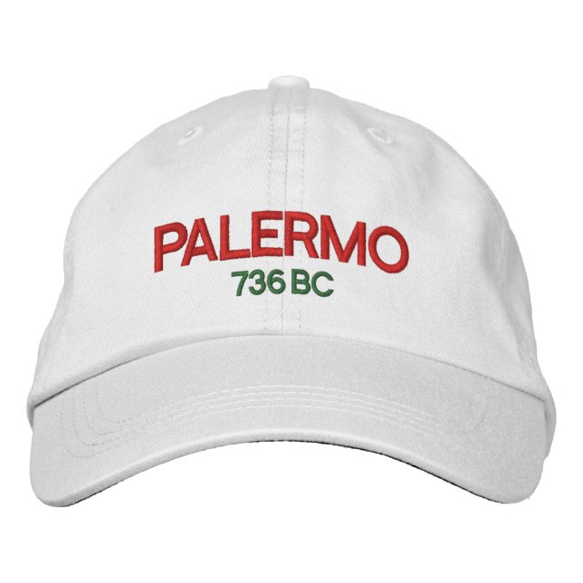 Palermo Sicily Personalised Adjustable Hat (Front)