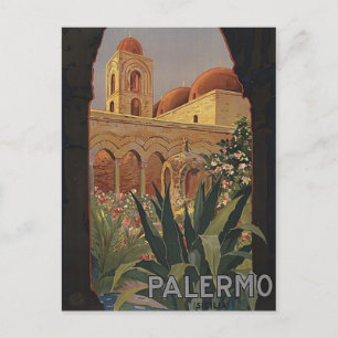 Palermo Sicily Vintage Travel Postcard