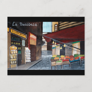 Palermo Vucciria Market. Italy Travel Postcard