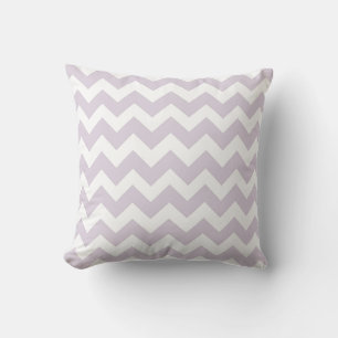 Palest Pink and White Chevron Zig Zag Pillow