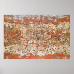 Palestine 15th Century Topography of the Holy Land Poster