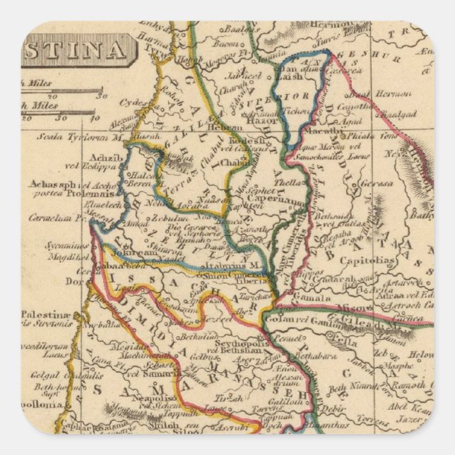 Palestine 5 square sticker (Front)