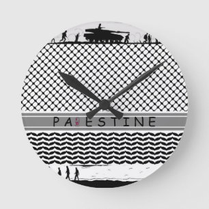 PALESTINE Acrylic Wall Clock