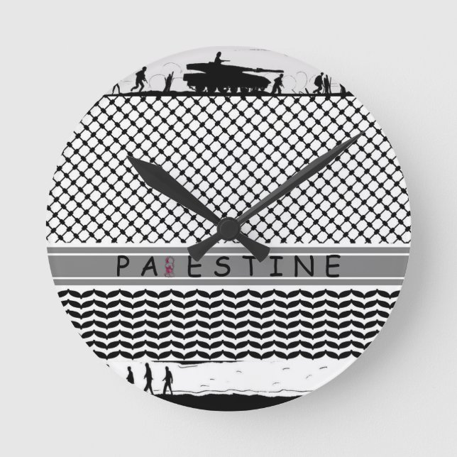 PALESTINE Acrylic Wall Clock (Front)