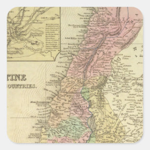 Palestine & Adjacent Countries Square Sticker