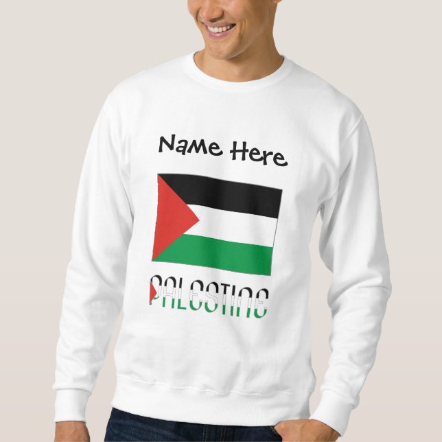 Palestine and Palestinian Flag Personalised  Sweatshirt (Front)
