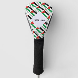 Palestine and Palestinian Flag Tiled Personalised  Golf Head Cover