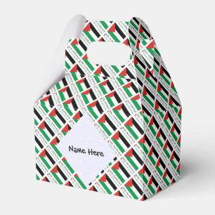 Palestine and Palestinian Flag Tiled with Your Nam Favour Box