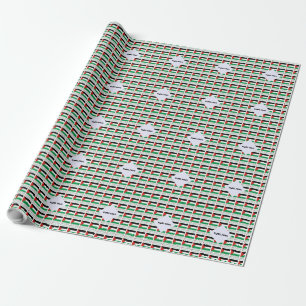 Palestine and Palestinian Flag Tiled with Your Nam Wrapping Paper