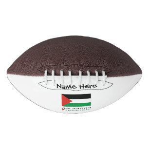 Palestine and Palestinian Flag with Your Name American Football