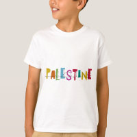 PALESTINE Arabic Name Colourful kids design Hoodi