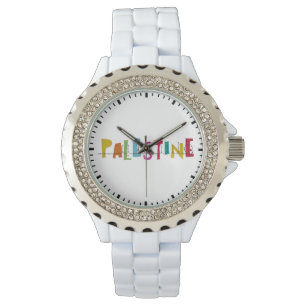 PALESTINE Arabic Name Colourful Watch