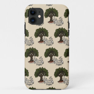 Palestine Arabic word with Palestinian Olive Tree  iPhone 11 Case